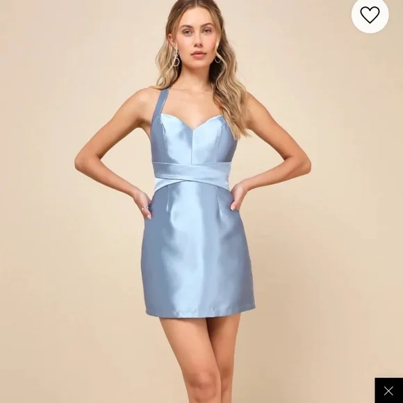 Lulus dress new with tags blue slate - Picture 1 of 3